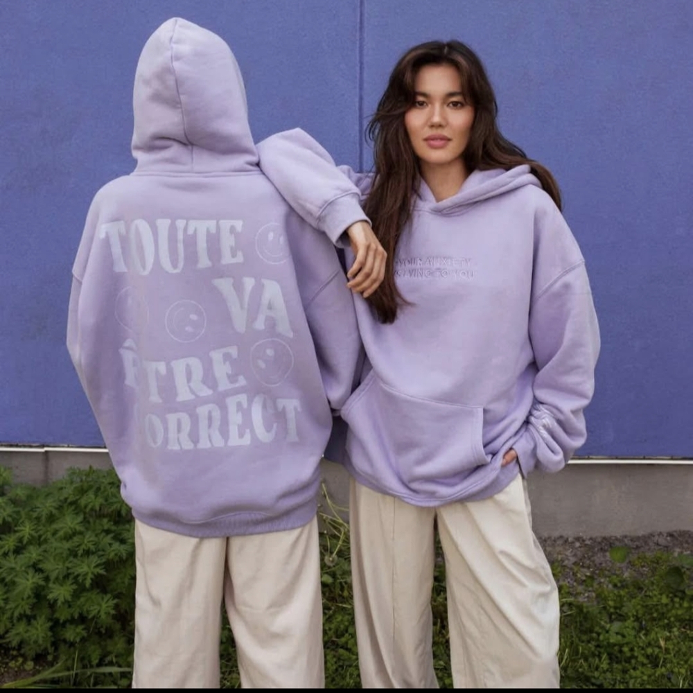 Ok bye Your Anxiety Is Lying To You Lavender Hoodie
